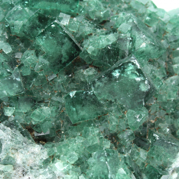 Fluorite naturale grezza in cristalli verdi