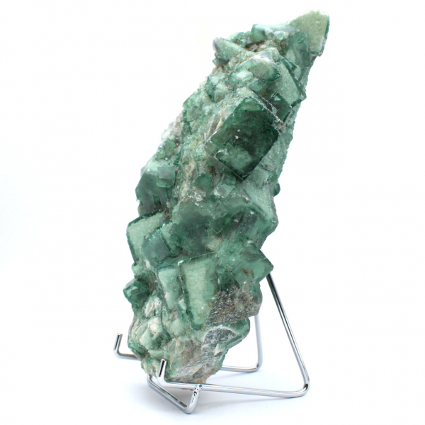 Cristalli di fluorite verde naturale grezza