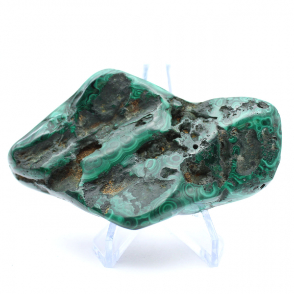 Pietra naturale di malachite lucida