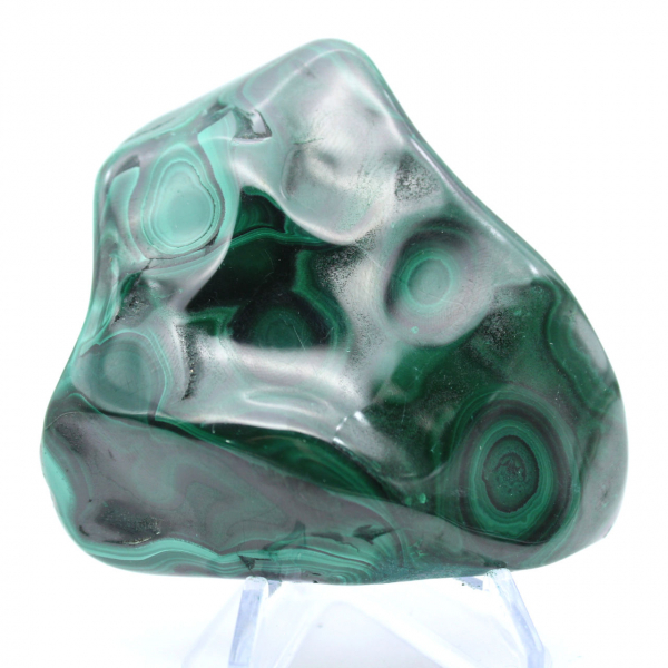 Blocco di malachite lucida