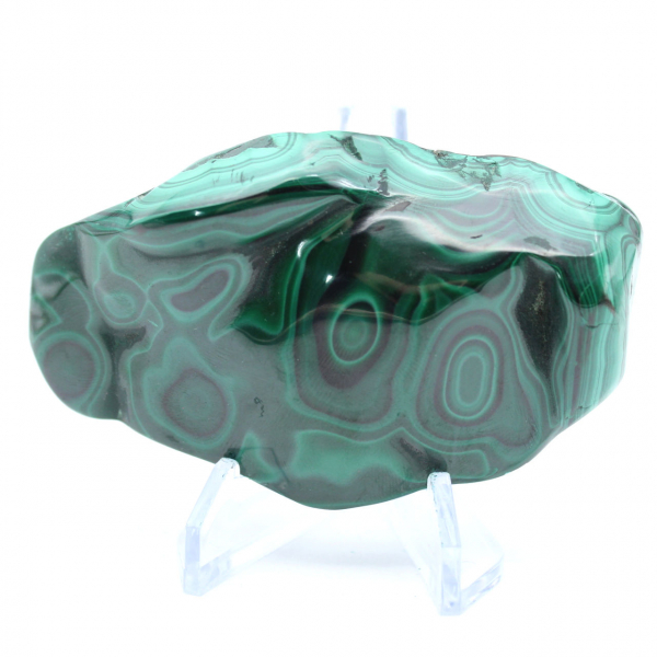 Blocco di malachite lucida