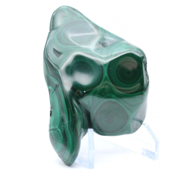 Blocco di malachite lucida