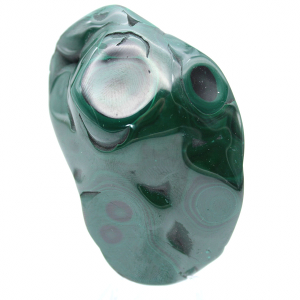 Blocco di malachite lucida