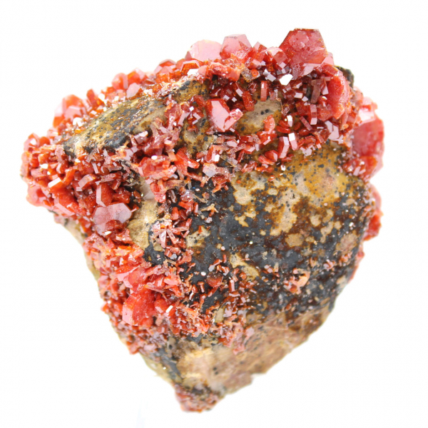 Cristalli di vanadinite sulla ganga