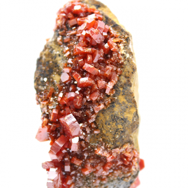 Cristalli di vanadinite sulla ganga