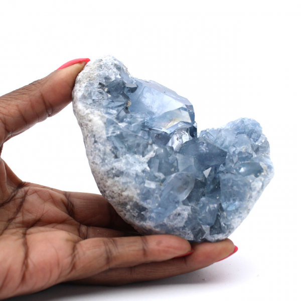 Cristalli grezzi di geode di celestite