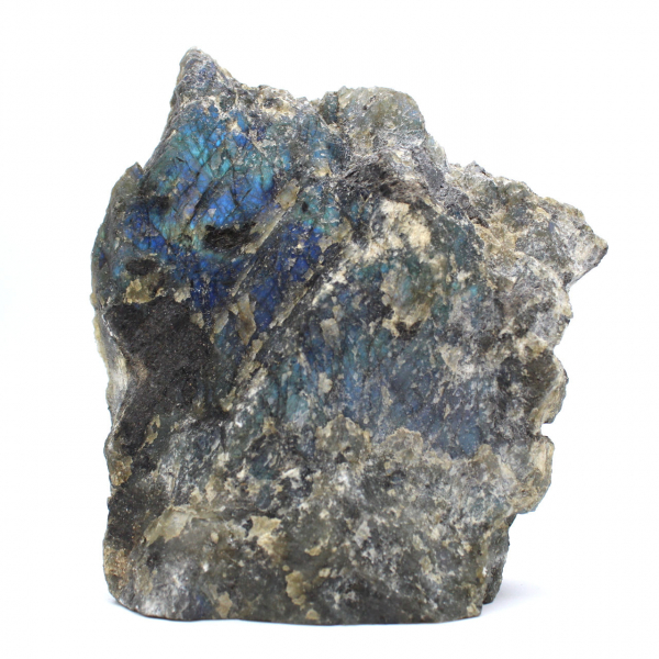 Pietra labradorite da collezione lucida su un lato