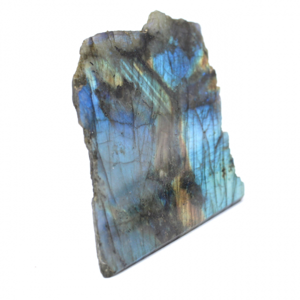 Labradorite naturale lucidata su un lato