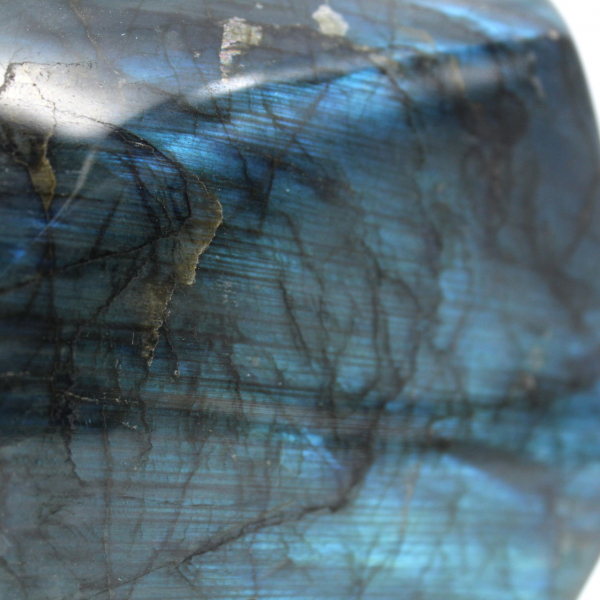 Forma libera di labradorite lucida