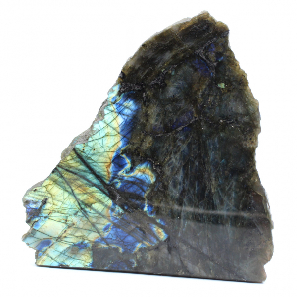 Labradorite naturale lucidata su un lato