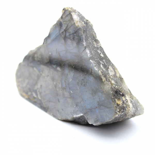 Labradorite bianca, una faccia, naturale, lucidata, oggetto da collezione