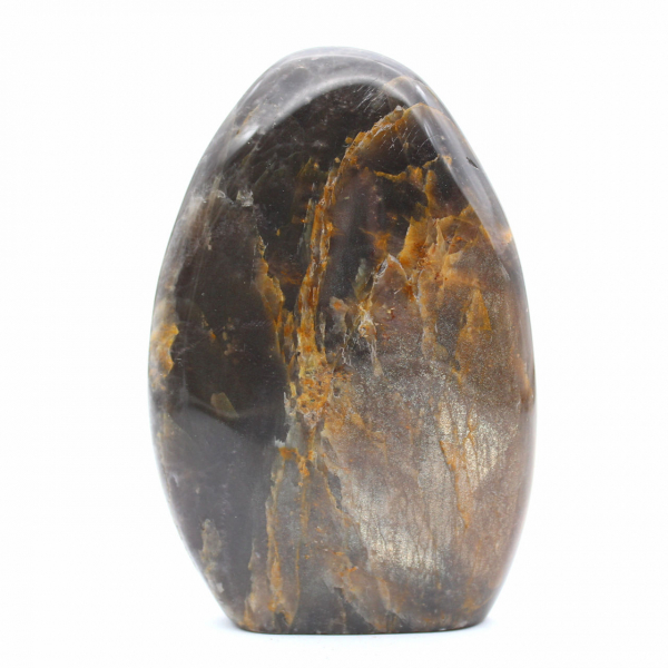 Roccia di pietra di luna nera naturale