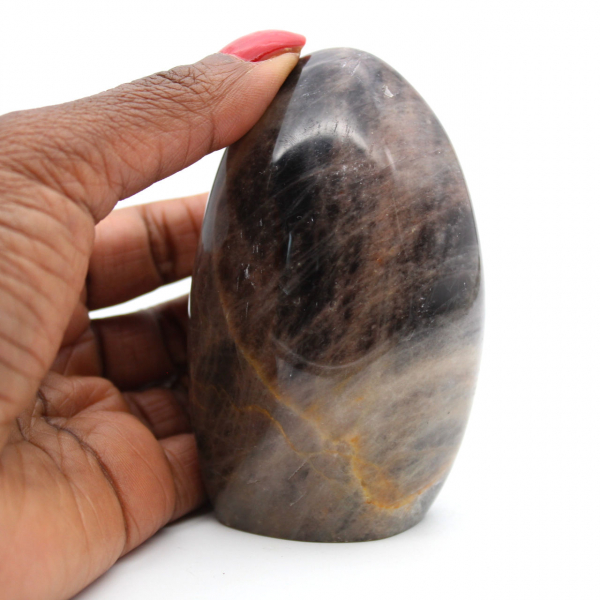 Roccia microclinale nera lucidata