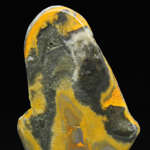 Micro moneta a forma di calabrone in diaspro lucidato