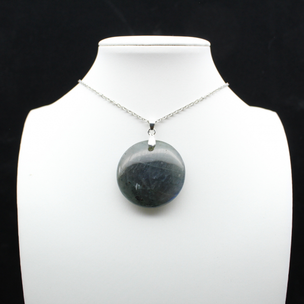 Ciondolo rotondo in labradorite
