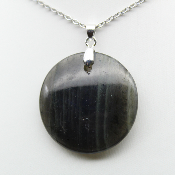 Ciondolo rotondo in labradorite
