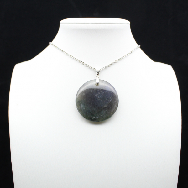 Ciondolo rotondo in labradorite