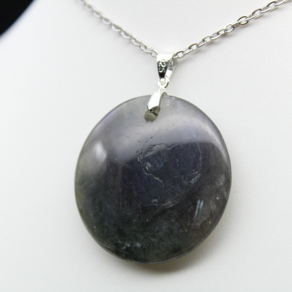 Ciondolo rotondo in labradorite