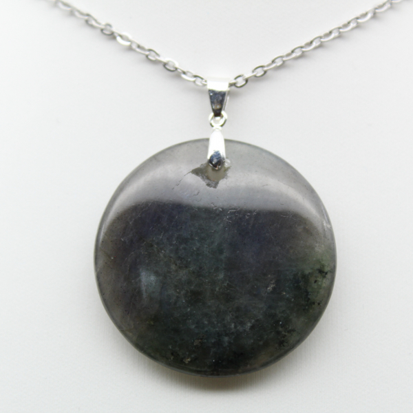 Ciondolo rotondo in labradorite