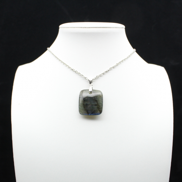 Ciondolo quadrato in labradorite