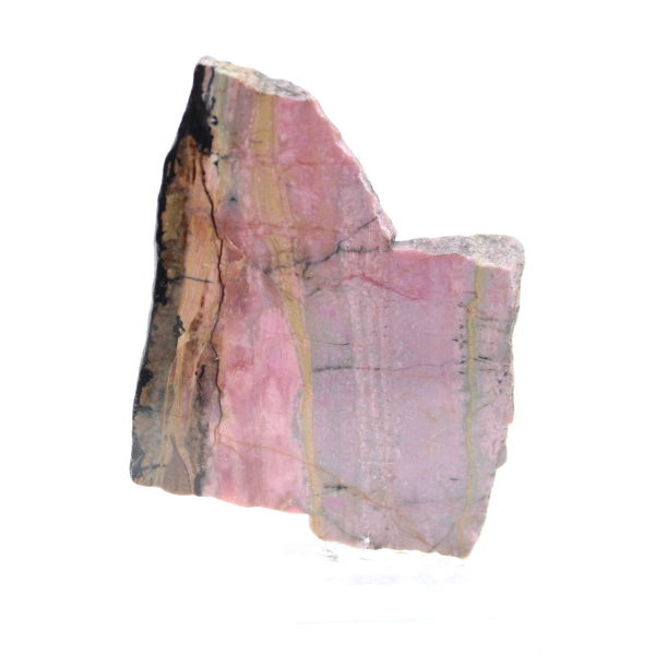 Fetta di Rodonite lucidata di qualità per decorazione