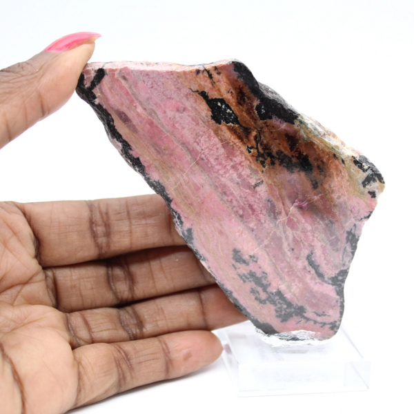 Fetta di Rodonite per uso decorativo