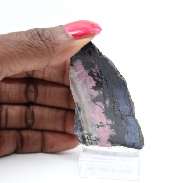 Fetta autentica di pietra di Rodonite