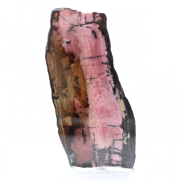 Fetta di Rodonite lucidata di qualità per decorazione