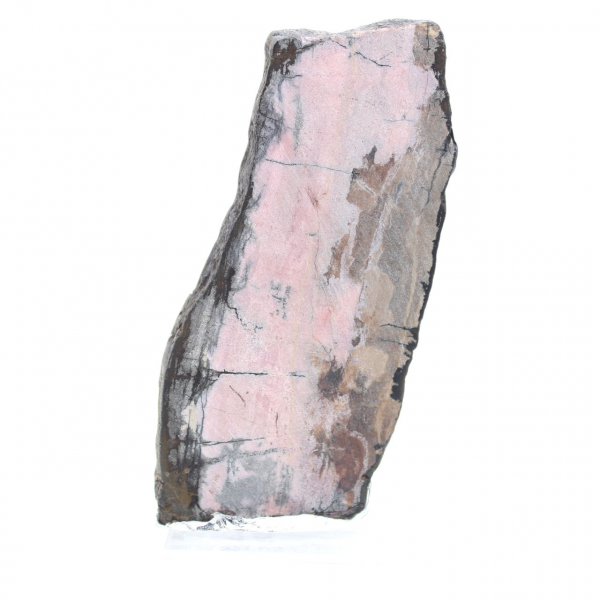 Fetta di Rodonite lucidata di qualità per decorazione