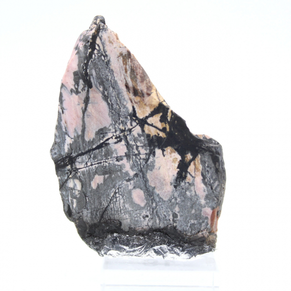 Fetta di Rodonite naturale per collezione di minerali