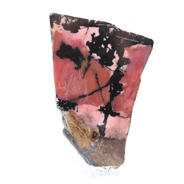 Fetta di Rodonite lucidata di qualità per decorazione