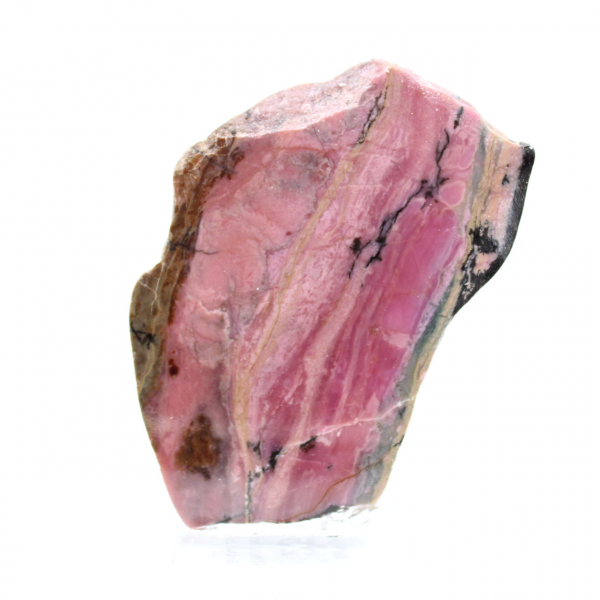 Fetta di Rodonite naturale per collezione di minerali