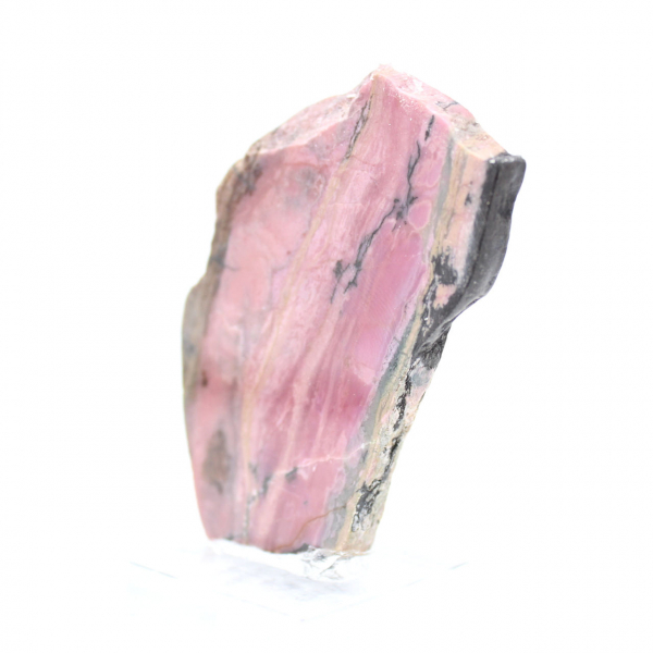 Fetta di Rodonite naturale per collezione di minerali