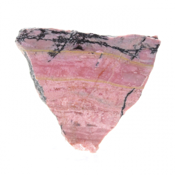 Fetta di Rodonite lucidata di qualità per decorazione