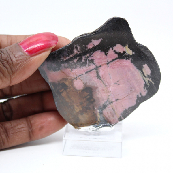 Fetta di Rodonite naturale ideale per decorazione