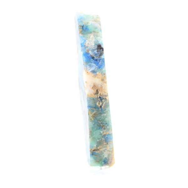 Fetta lucidata di Azurite Malachite minerale grezzo di qualità