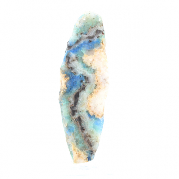 Fetta lucidata di Azurite Malachite minerale grezzo di qualità