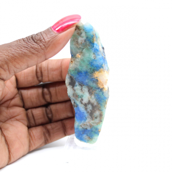 Fetta lucidata di Azurite Malachite minerale grezzo di qualità