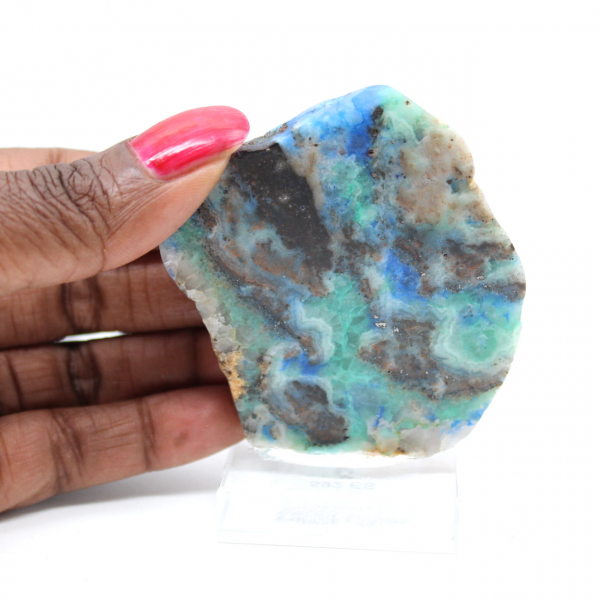 Fetta autentica di pietra di Azurite Malachite per decorazione