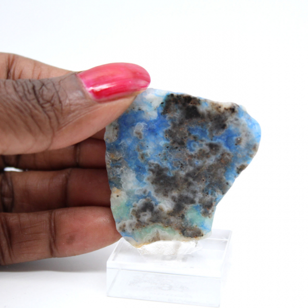 Fetta lucidata di Azurite Malachite minerale grezzo di qualità