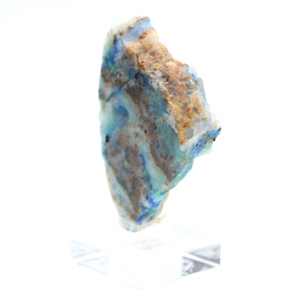 Fetta lucidata di Azurite Malachite minerale grezzo di qualità