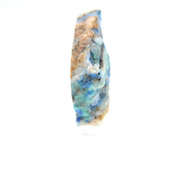 Fetta lucidata di Azurite Malachite minerale grezzo di qualità