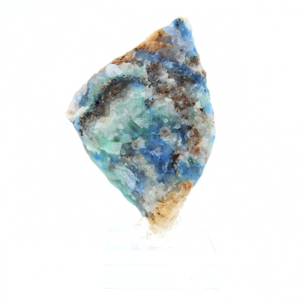 Fetta lucidata di Azurite Malachite minerale grezzo di qualità