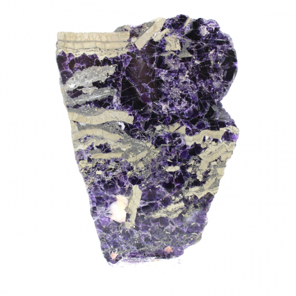 Fetta autentica di Fluorite Pirite per decorazione