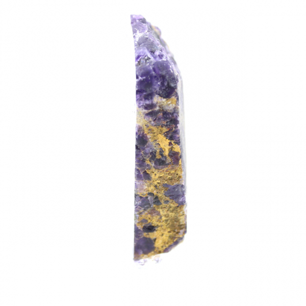 Fetta di Fluorite e Pirite per collezione di minerali