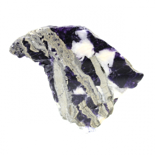 Fetta autentica di Fluorite Pirite per decorazione