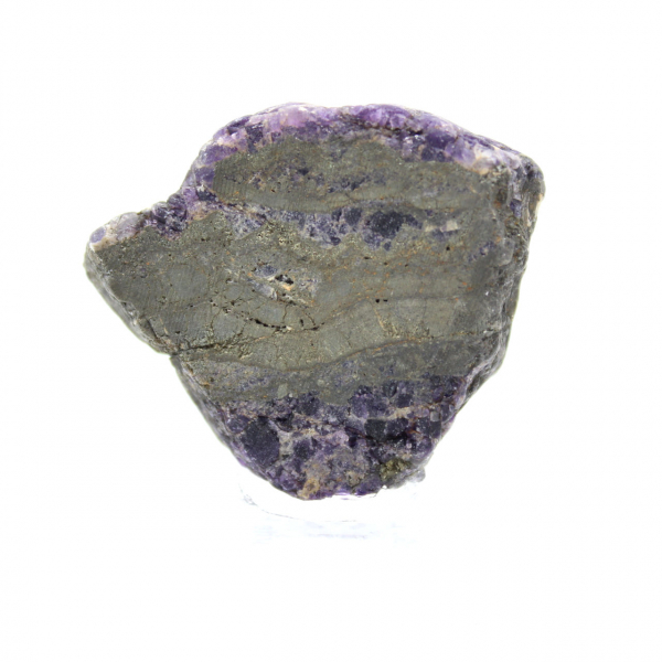 Fetta di Fluorite e Pirite per collezione di minerali