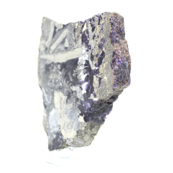 Fetta di pietra di Fluorite Pirite lucidata