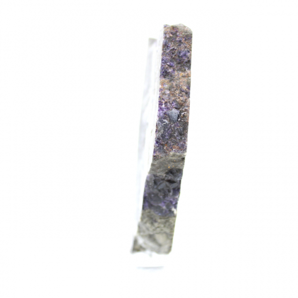 Fetta di pietra di Fluorite Pirite lucidata