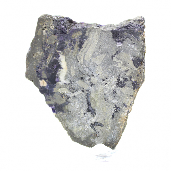 Fetta di pietra di Fluorite Pirite lucidata